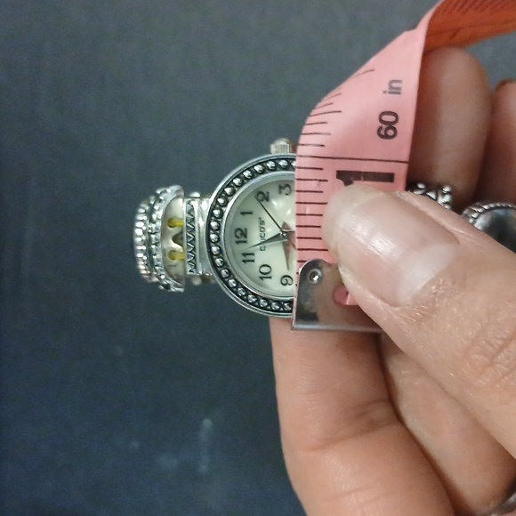 Chico's silver tone elastic wrist watch bracelet - Picture 8 of 9